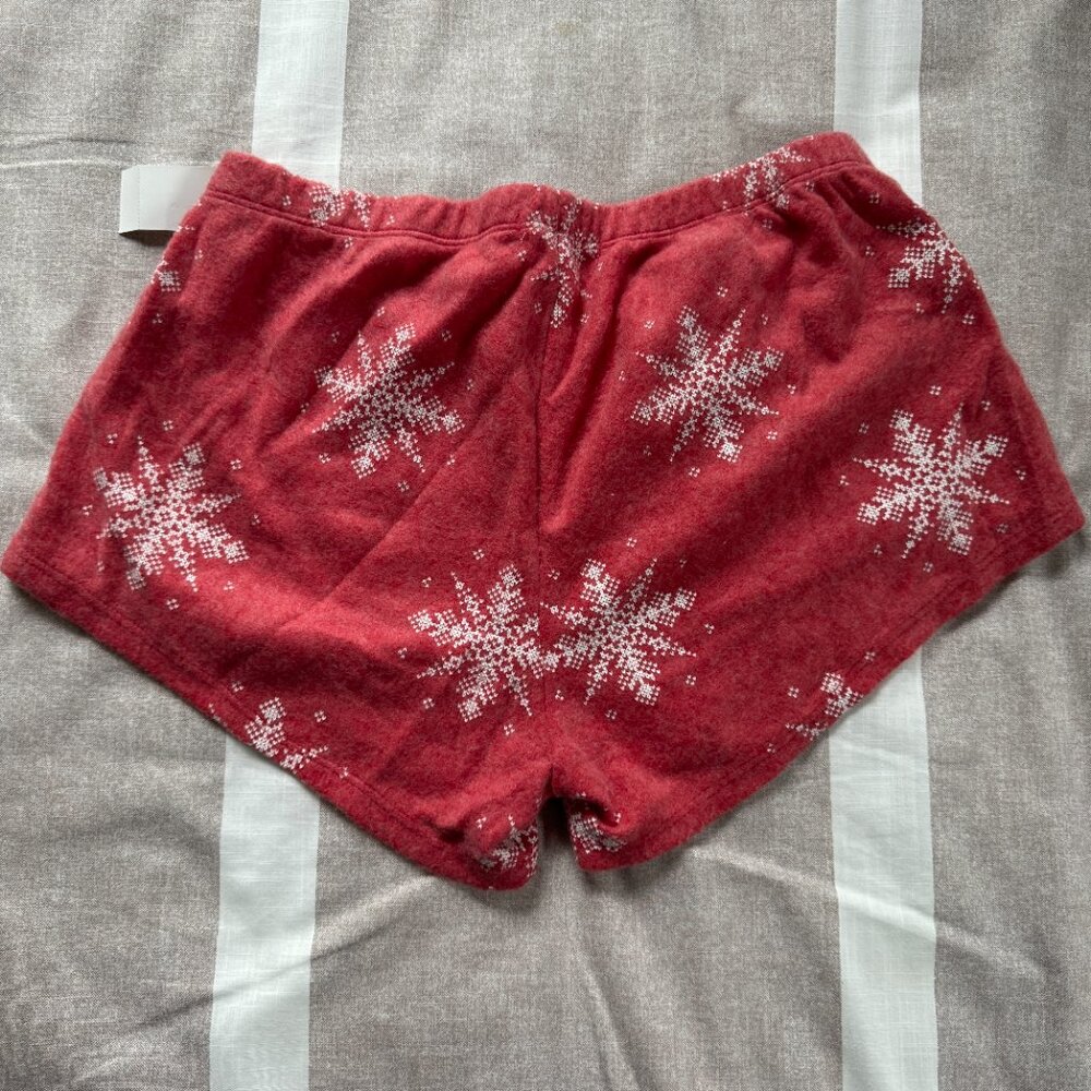 EUC Grayson Threads Sleepwear Women's Pajama Shorts Red Snowflakes Sz XS - Picture 4 of 4